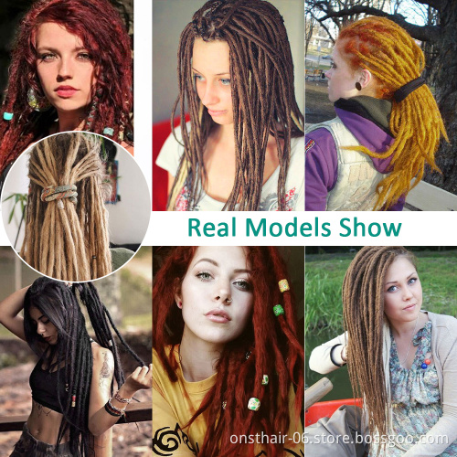 Factory wholesale Dreadlocks Synthetic Braid Hair Extension Crochet Braids Popular Handmade dread locs braiding for women
